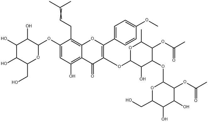 朝藿苷E, 174286-23-8, 结构式