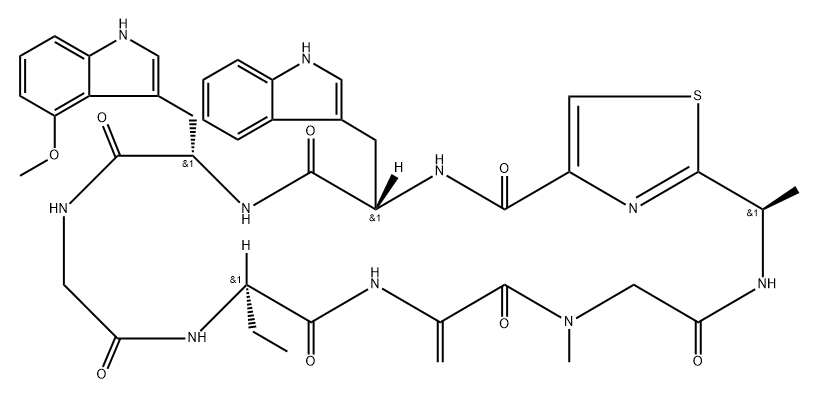 原囊菌素 B, 174423-36-0, 结构式