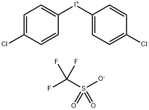 双(4-氯苯基)碘鎓 三氟甲磺酸盐 结构式