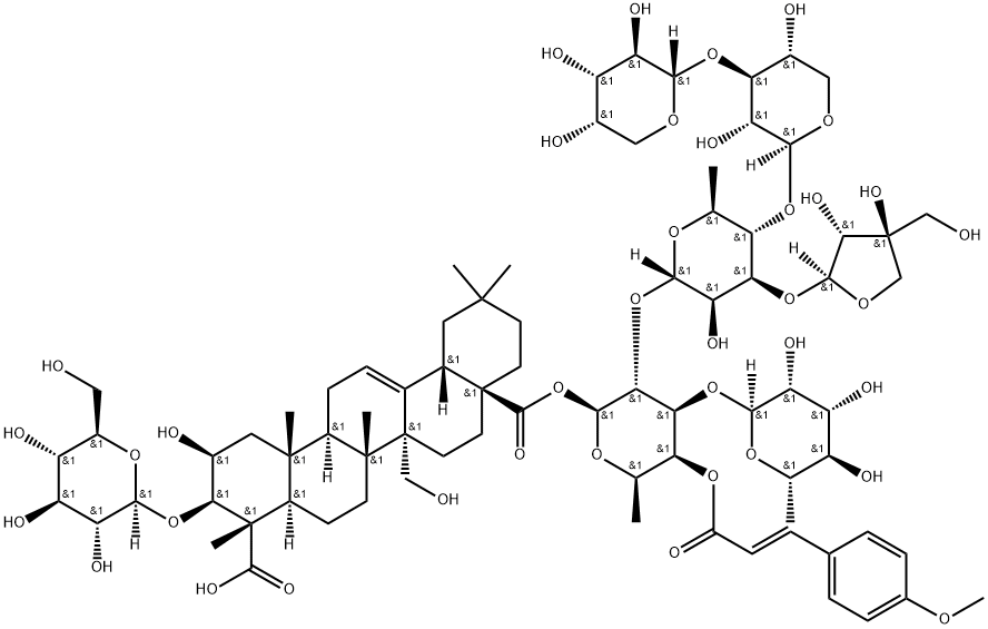 瓜子金皂苷 XXXII 结构式