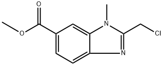 2-(氯甲基)-1-甲基-1H-苯并[D]咪唑-6-羧酸甲酯 结构式