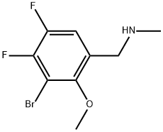 3-Bromo-4,5-difluoro-2-methoxy-N-methylbenzenemethanamine 结构式