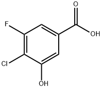 4-氯-3-氟-5-羟基苯甲酸 结构式