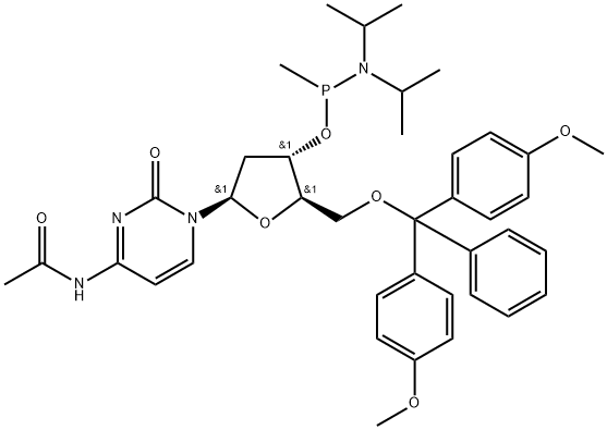 5’-DMTr-dC (Ac)-methylphosphonamidite Structure
