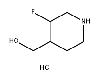 4-Piperidinemethanol, 3-fluoro-, hydrochloride (1:1) 结构式