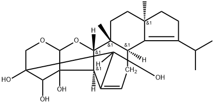 猴头菌多醇F, 178120-47-3, 结构式