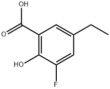 5-Ethyl-3-fluoro-2-hydroxybenzoic acid 结构式
