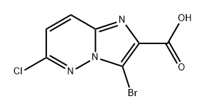 3-溴-6-氯咪唑并[1,2-B]哒嗪-2-羧酸 结构式