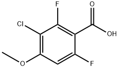 3-chloro-2,6-difluoro-4-methoxybenzoic acid Structure