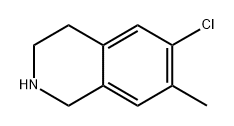 6-chloro-7-methyl-1,2,3,4-tetrahydroisoquinoline 结构式