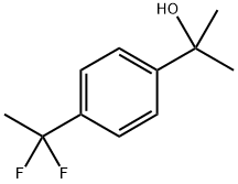 4-(1,1-difluoroethyl)-α,α-dimethyl- Benzenemethanol 化学構造式