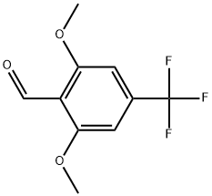 2,6-dimethoxy-4-(trifluoromethyl)benzaldehyde Struktur