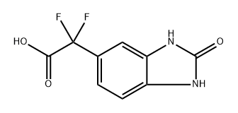 2,2-difluoro-2-(2-oxo-2,3-dihydro-1H-1,3-benzodia
zol-5-yl)acetic acid Struktur