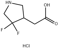2-(4,4-difluoropyrrolidin-3-yl)aceticacid hydrochloride Structure