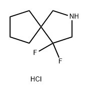 4,4-二氟-2-氮杂螺[4.4]壬烷盐酸盐 结构式
