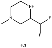 3-(difluoromethyl)-1-methylpiperazine hydrochloride 结构式