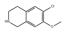 6-chloro-7-methoxy-1,2,3,4-tetrahydroisoquinoline,1785425-34-4,结构式