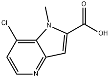 7-chloro-1-methyl-1H-pyrrolo[3,2-b]pyridine-2-carboxylic acid 结构式
