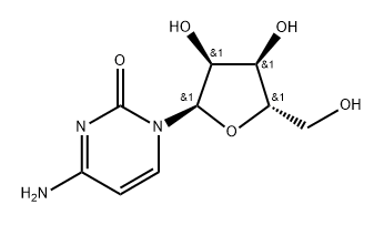 2(1H)-Pyrimidinone, 4-amino-1-α-L-ribofuranosyl- Struktur