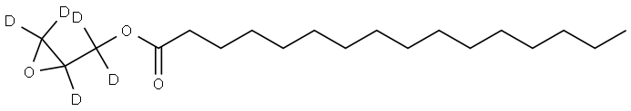 氘代棕榈酸缩水甘油酯 结构式