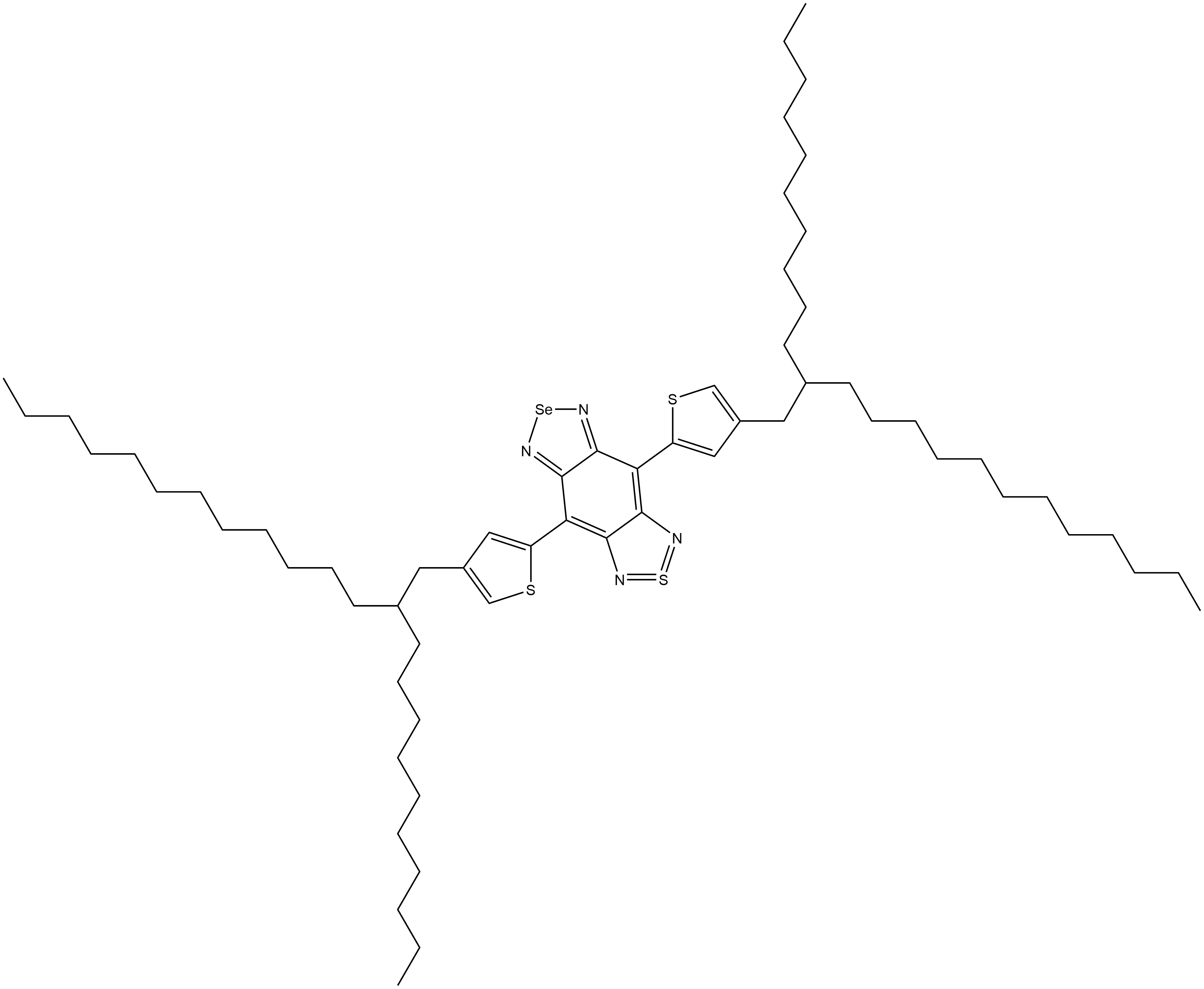 2λ4δ2-[1,2,5]Selenadiazolo[3,4-f]-2,1,3-benzothiadiazole, 4,8-bis[4-(2-decyltetradecyl)-2-thienyl]- Struktur
