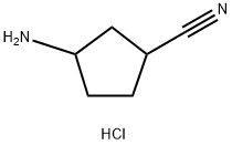 Cyclopentanecarbonitrile, 3-amino-, hydrochloride (1:1) Structure