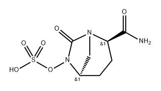 Sulfuric acid, mono[(2S,5S)-2-(aminocarbonyl)-7-oxo-1,6-diazabicyclo[3.2.1]oct-6-yl] ester, rel- Structure