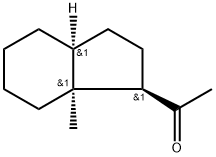 rel-3aβ*,4,5,6,7,7a-ヘキサヒドロ-7aβ*-メチル-1α*-アセチルインダン 化学構造式