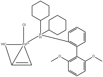Palladium, chloro[dicyclohexyl(2',6'-dimethoxy[1,1'-biphenyl]-2-yl)phosphine-κP](η3-2-propen-1-yl)- Structure