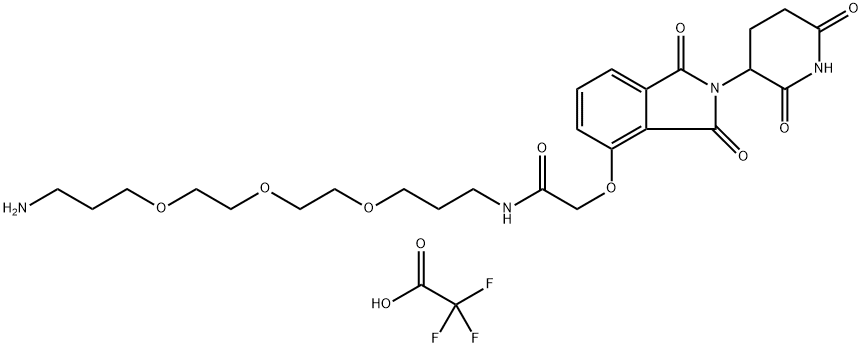 沙利度胺-O-酰胺-C3-三聚乙二醇-C1-氨基 结构式