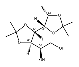 1-Deoxy-2,3:4,5-Bis-O-(1-methylethylidene)-D-glycero-D-gulo-heptitol Struktur