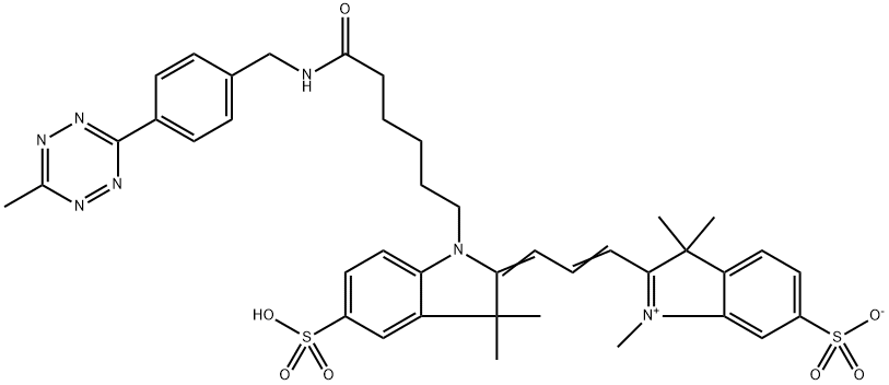 DISULFO-CYANINE3 ME-TETRAZINE,1801695-60-2,结构式