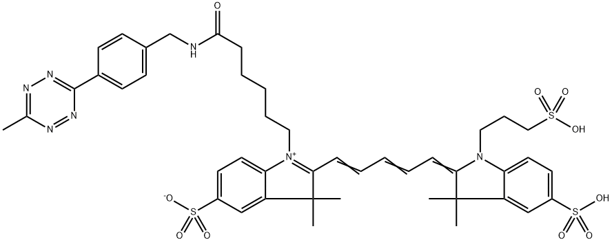 Sulfo-Cy5-Methyltetrazine 结构式
