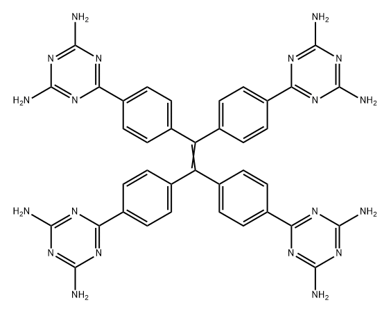 4,4',4'',4'''-tetra(2,4-diamino-1,3,5-triazin-6-yl)tetraphenylethene,1802098-86-7,结构式