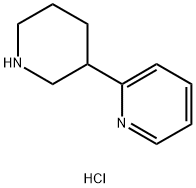Pyridine, 2-(3-piperidinyl)-, hydrochloride (1:1) Structure