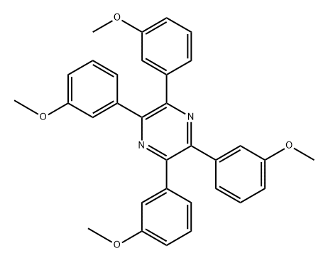 2,3,5,6-tetrakis(3-methoxyphenyl)pyrazine 结构式
