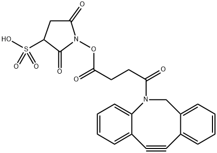 Dibenz[b,f]azocine-5(6H)-butanoic acid, 11,12-didehydro-γ-oxo-, 2,5-dioxo-3-sulfo-1-pyrrolidinyl ester Structure