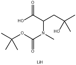 lithium 2-((tert-butoxycarbonyl)(methyl)amino)-4-hydroxy-4-methylpentanoate Struktur