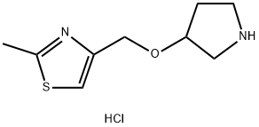 2-methyl-4-[(pyrrolidin-3-yloxy)methyl]-1,3-thiazole dihydrochloride 结构式