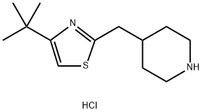 4-[(4-tert-butyl-1,3-thiazol-2-yl)methyl]piperidine hydrochloride 结构式