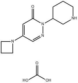 5-(azetidin-1-yl)-2-(piperidin-3-yl)-2,3-dihydropyridazin-3-one carbonic acid 结构式