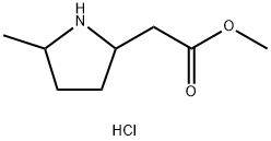 methyl 2-(5-methylpyrrolidin-2-yl)acetate hydrochloride Struktur