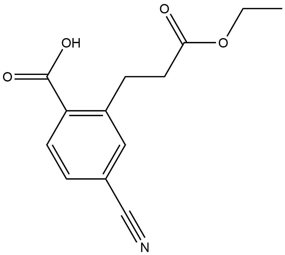 Ethyl 2-carboxy-5-cyanophenylpropanoate Structure