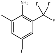 4-氟-2-甲基-6-(三氟甲基)苯胺 结构式