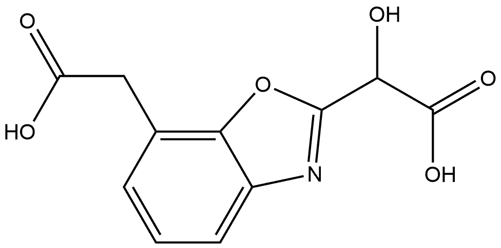 2-(Carboxy(hydroxy)methyl)benzo[d]oxazole-7-acetic acid,1804451-47-5,结构式