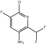 6-Chloro-2-(difluoromethy )-5-fluoro-3-pyridinamine Structure