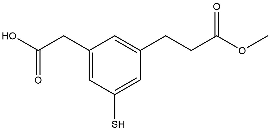 Methyl 3-(3-(carboxymethyl)-5-mercaptophenyl)propanoate,1805715-92-7,结构式