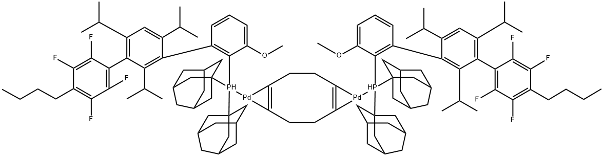 1805783-51-0 BIS{[2-(DIADAMANTYLPHOSPHINO)-3-METHOXY-2,4,6-TRI-I-PROPYL-3-(2,3,5,6-TETRAFLUORO-4-BUTYLPHENYL)-1,1-BIPHENYL]PALLADIUM(0)}1,5-CYCLOOCTADIENE,[ALPHOSPALLADIUMCOMPLEX]