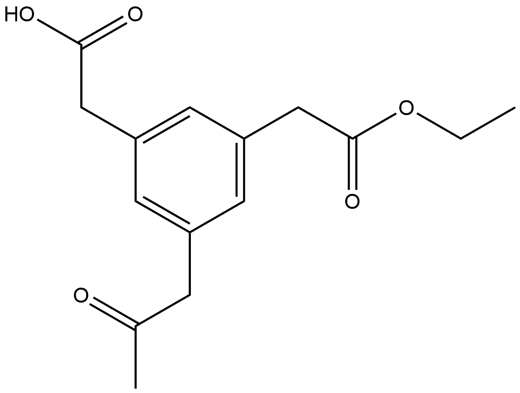 Ethyl 3-(carboxymethyl)-5-(2-oxopropyl)phenylacetate|