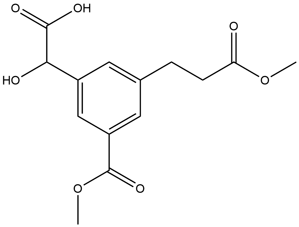Methyl 3-(carboxy(hydroxy)methyl)-5-(3-methoxy-3-oxopropyl)benzoate,1806559-53-4,结构式